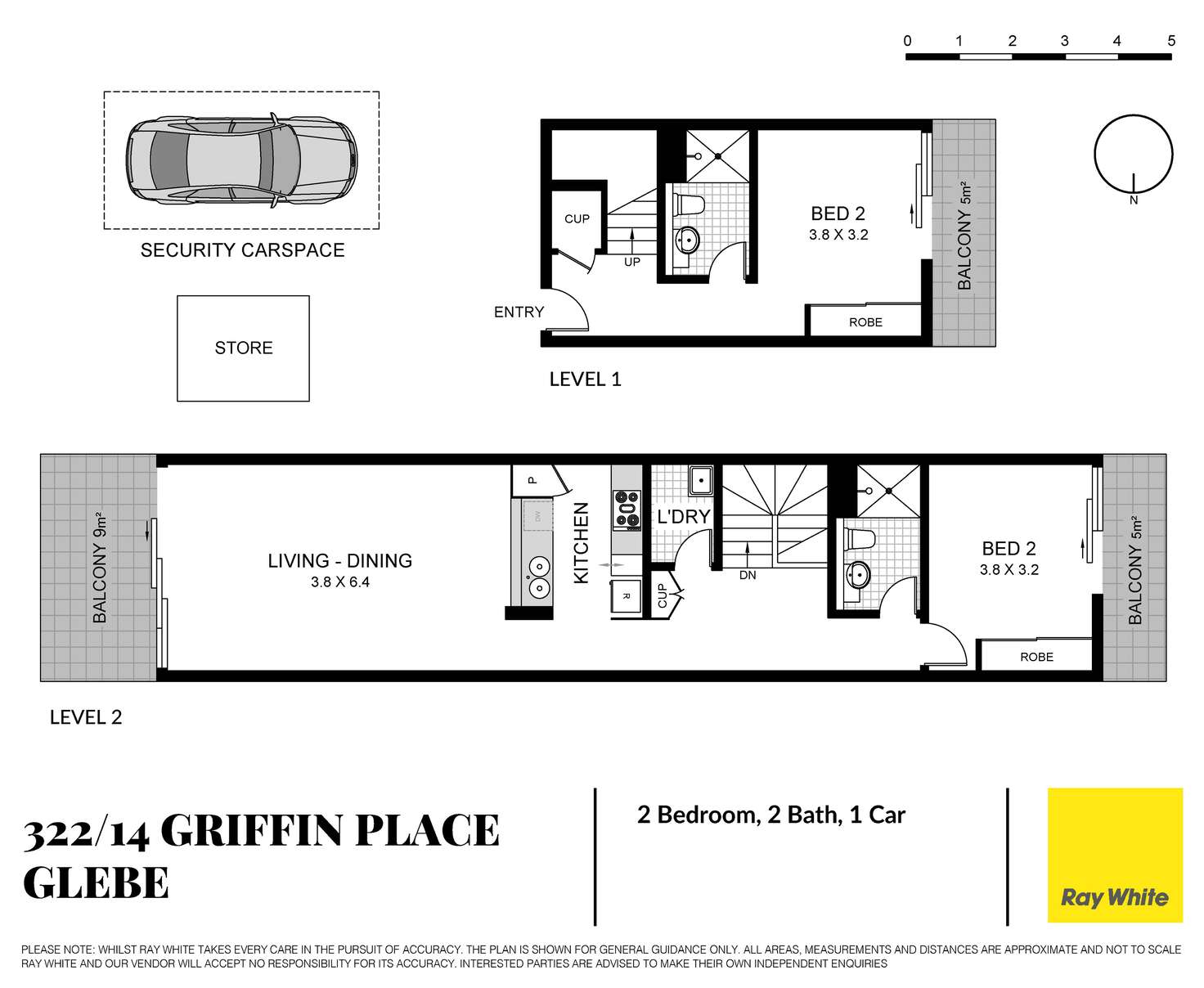 Floorplan of Homely apartment listing, 322/14 Griffin Place, Glebe NSW 2037