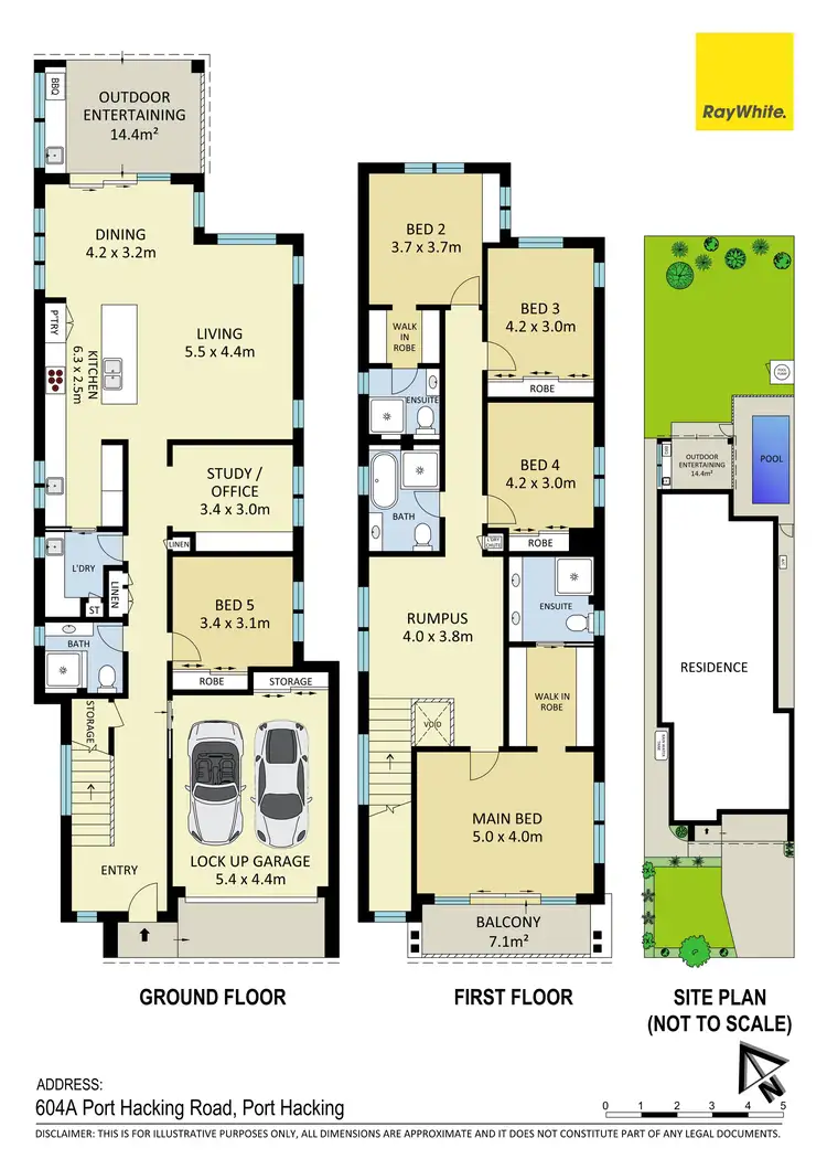 Floorplan of Homely semi-detached listing, 604A Port Hacking Road, Port Hacking NSW 2229