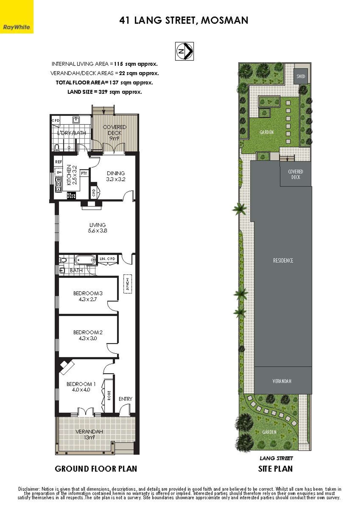 Floorplan of Homely house listing, 41 Lang Street, Mosman NSW 2088