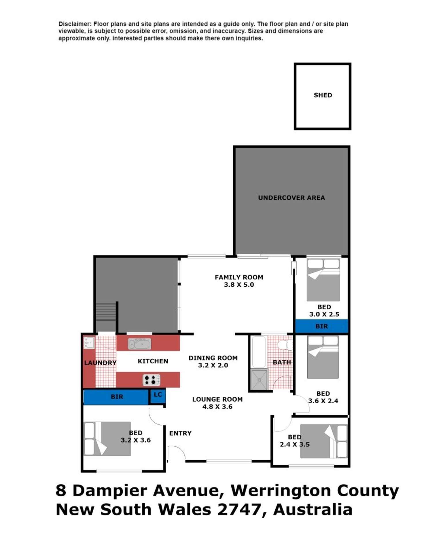 Floorplan of Homely house listing, 8 Dampier Avenue, Werrington County NSW 2747