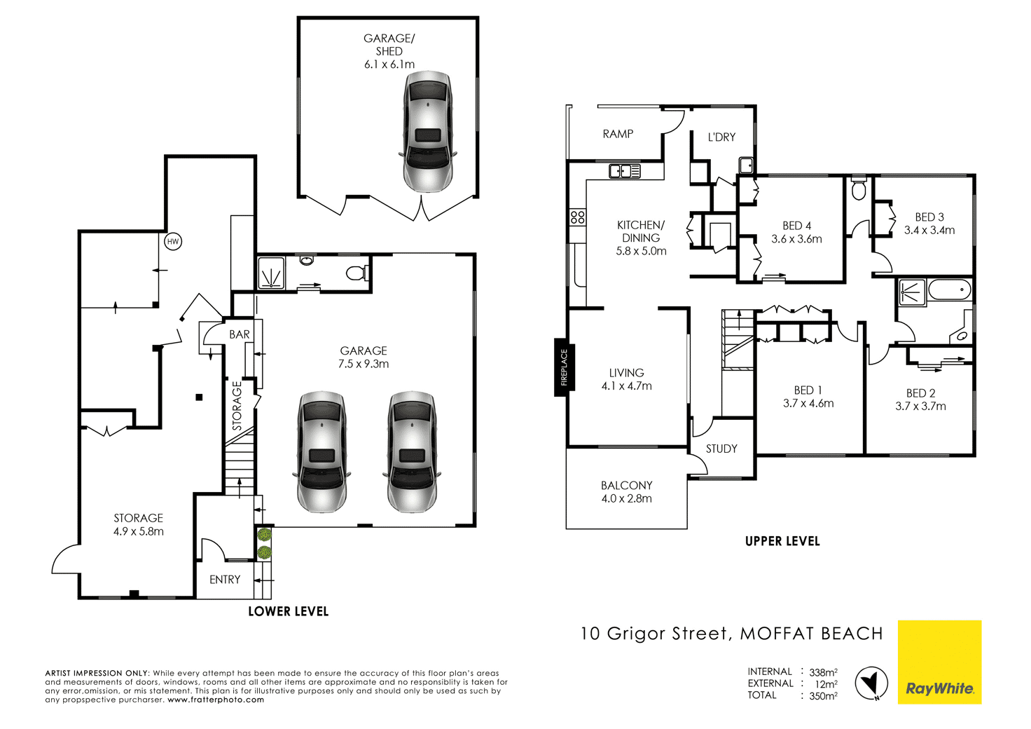 Floorplan of Homely house listing, 10 Grigor Street, Moffat Beach QLD 4551
