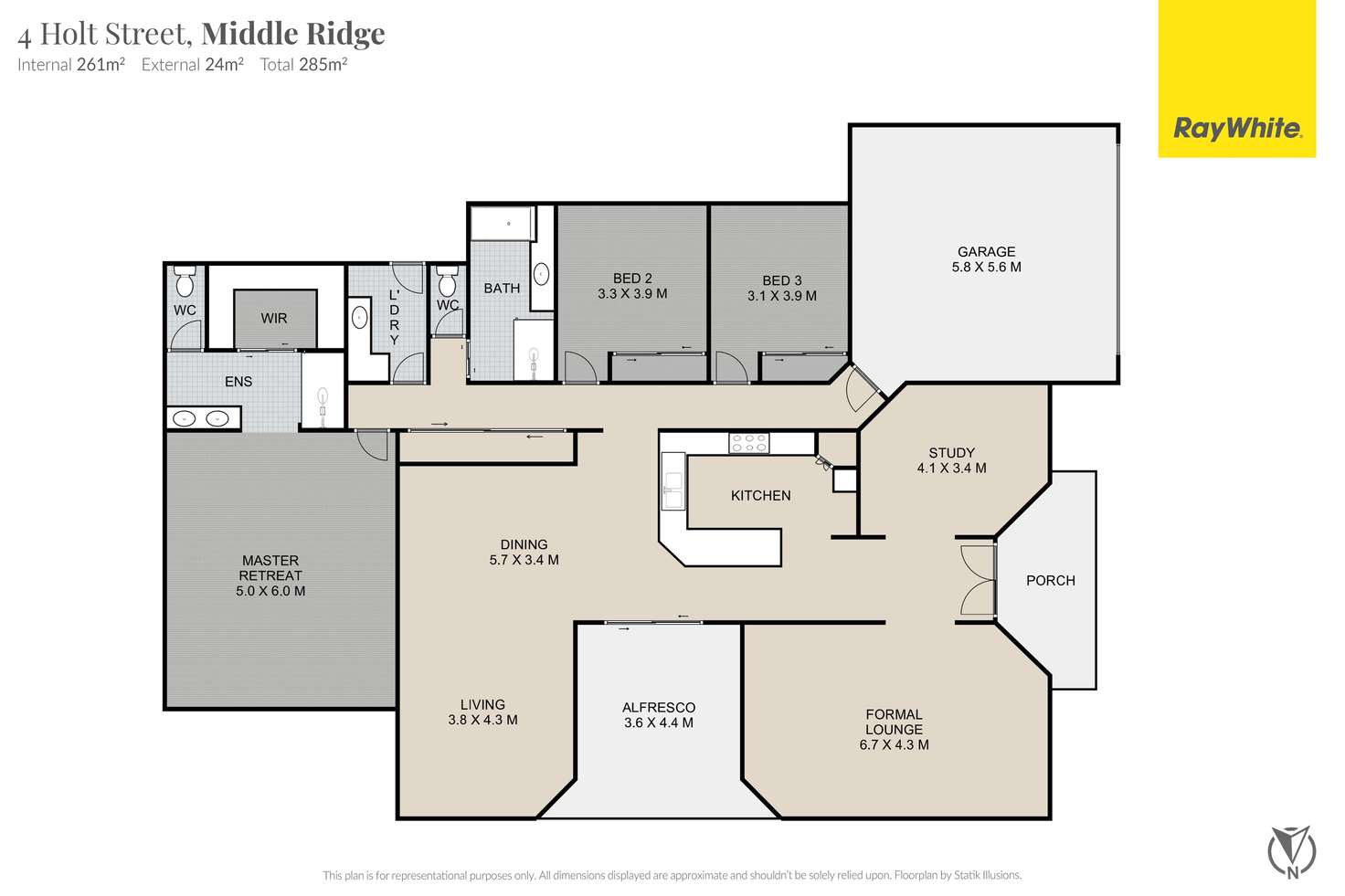 Floorplan of Homely house listing, 4 Holt Street, Middle Ridge QLD 4350