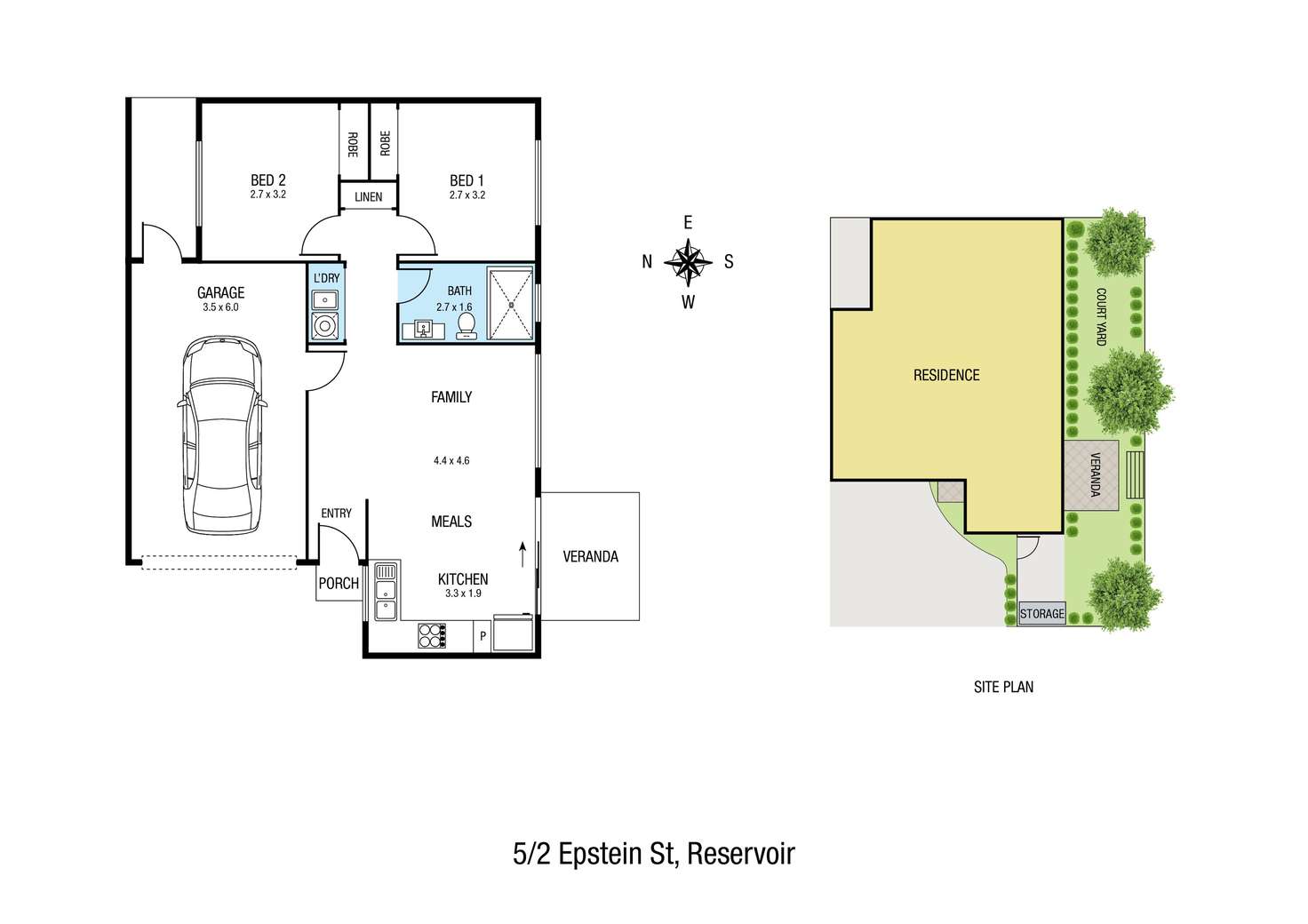 Floorplan of Homely unit listing, 5/2 Epstein Street, Reservoir VIC 3073