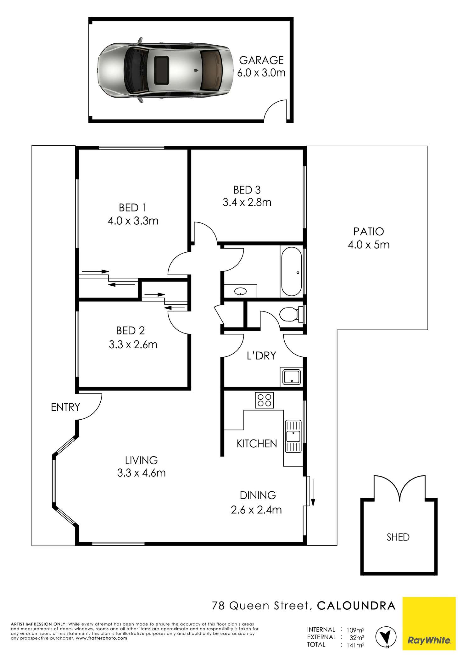 Floorplan of Homely house listing, 78 Queen Street, Caloundra QLD 4551