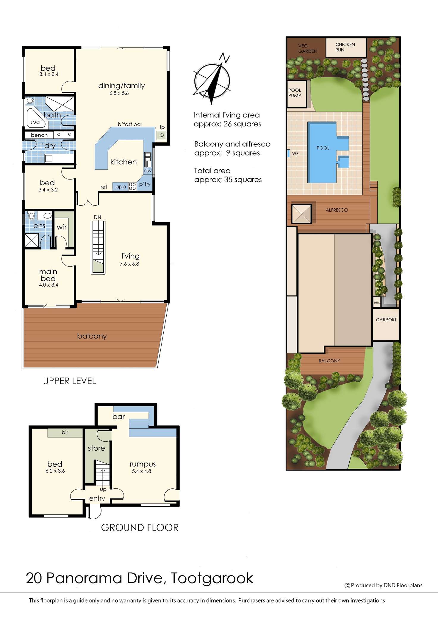 Floorplan of Homely house listing, 20 Panorama Drive, Tootgarook VIC 3941