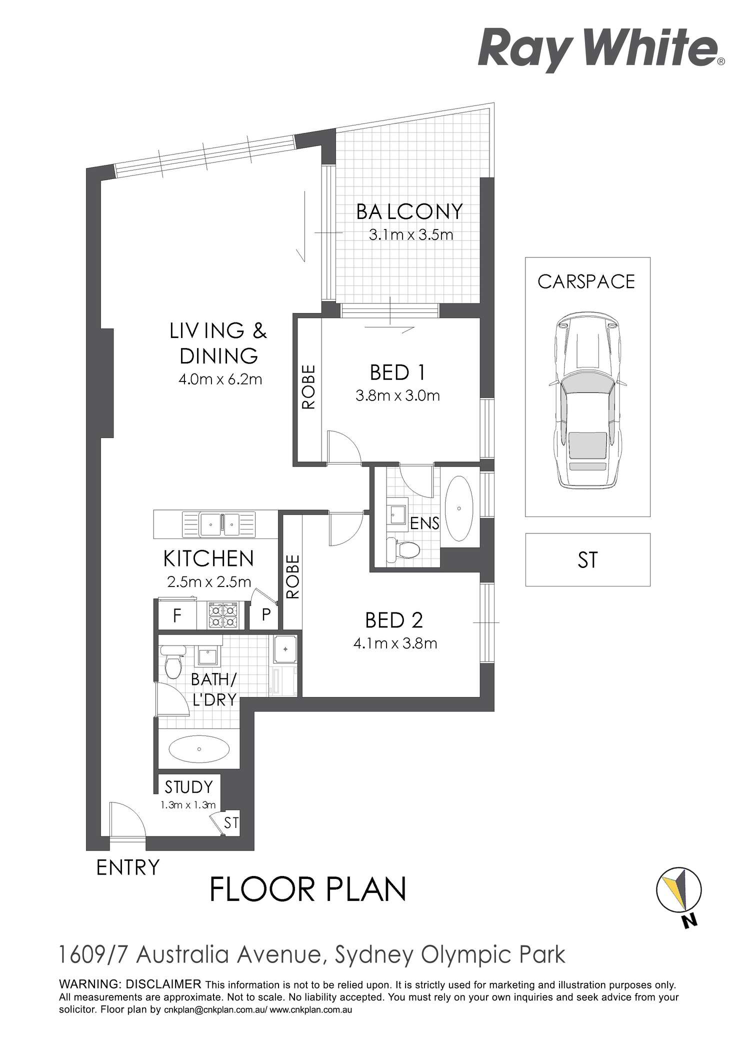 Floorplan of Homely apartment listing, 1609/7 Australia Avenue, Sydney Olympic Park NSW 2127