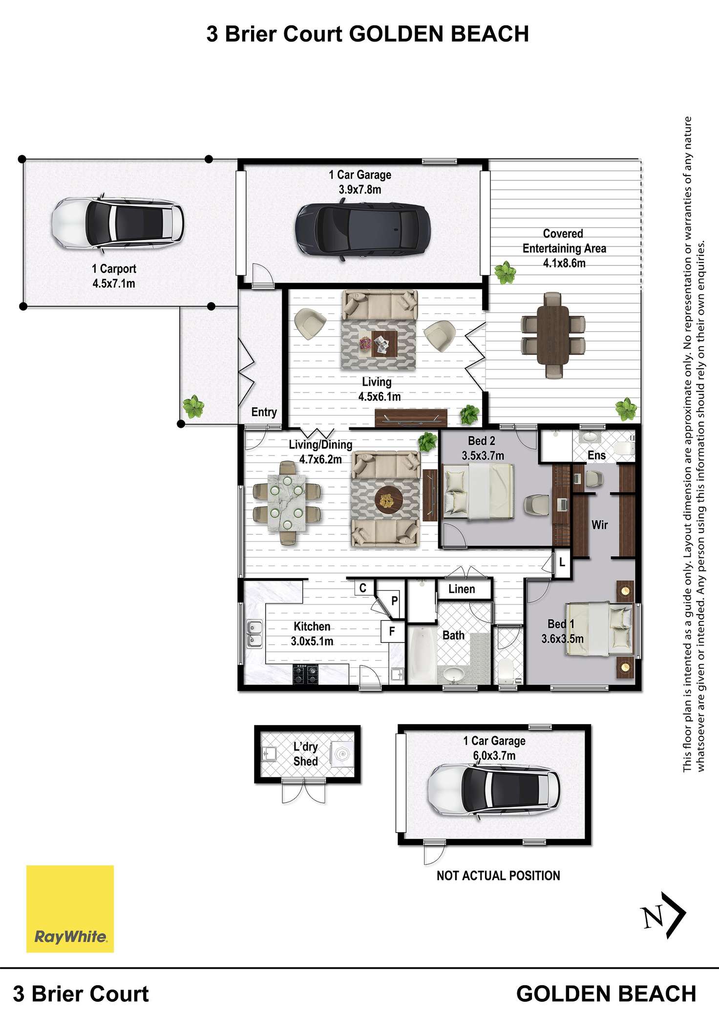 Floorplan of Homely house listing, 3 Brier Court, Golden Beach QLD 4551