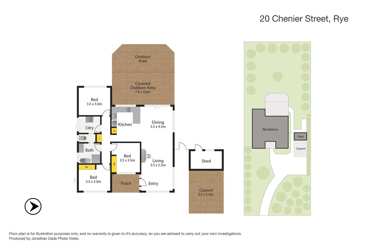 Floorplan of Homely house listing, 20 Chenier Street, Rye VIC 3941