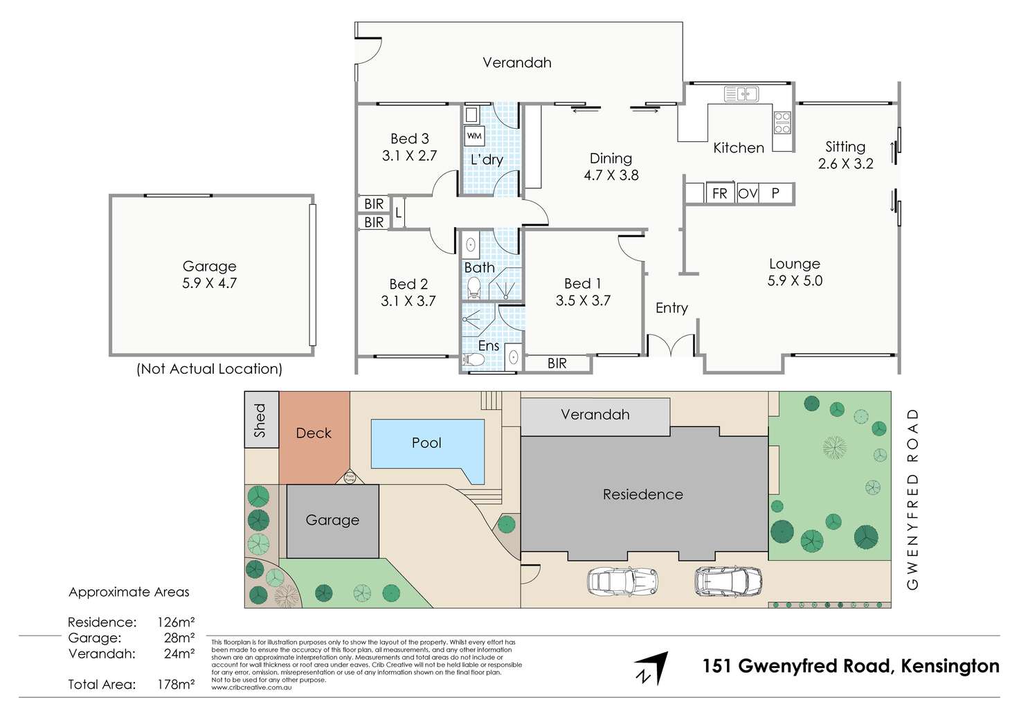 Floorplan of Homely house listing, 151 Gwenyfred Street, Kensington WA 6151