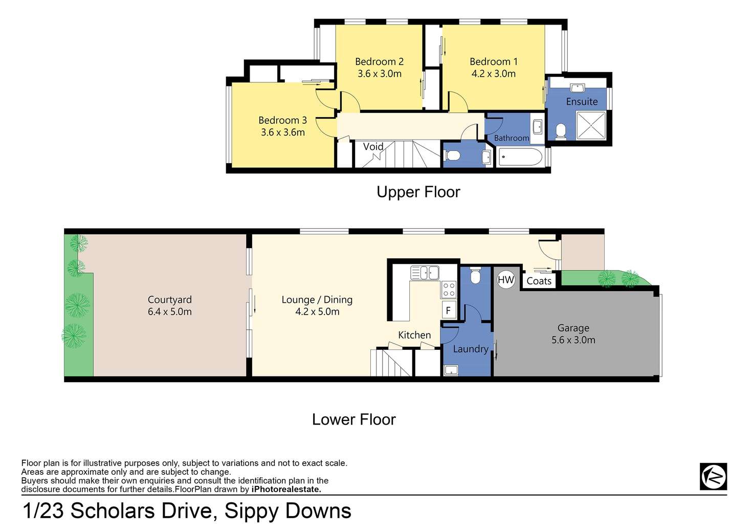 Floorplan of Homely townhouse listing, 1/23 Scholars Drive, Sippy Downs QLD 4556