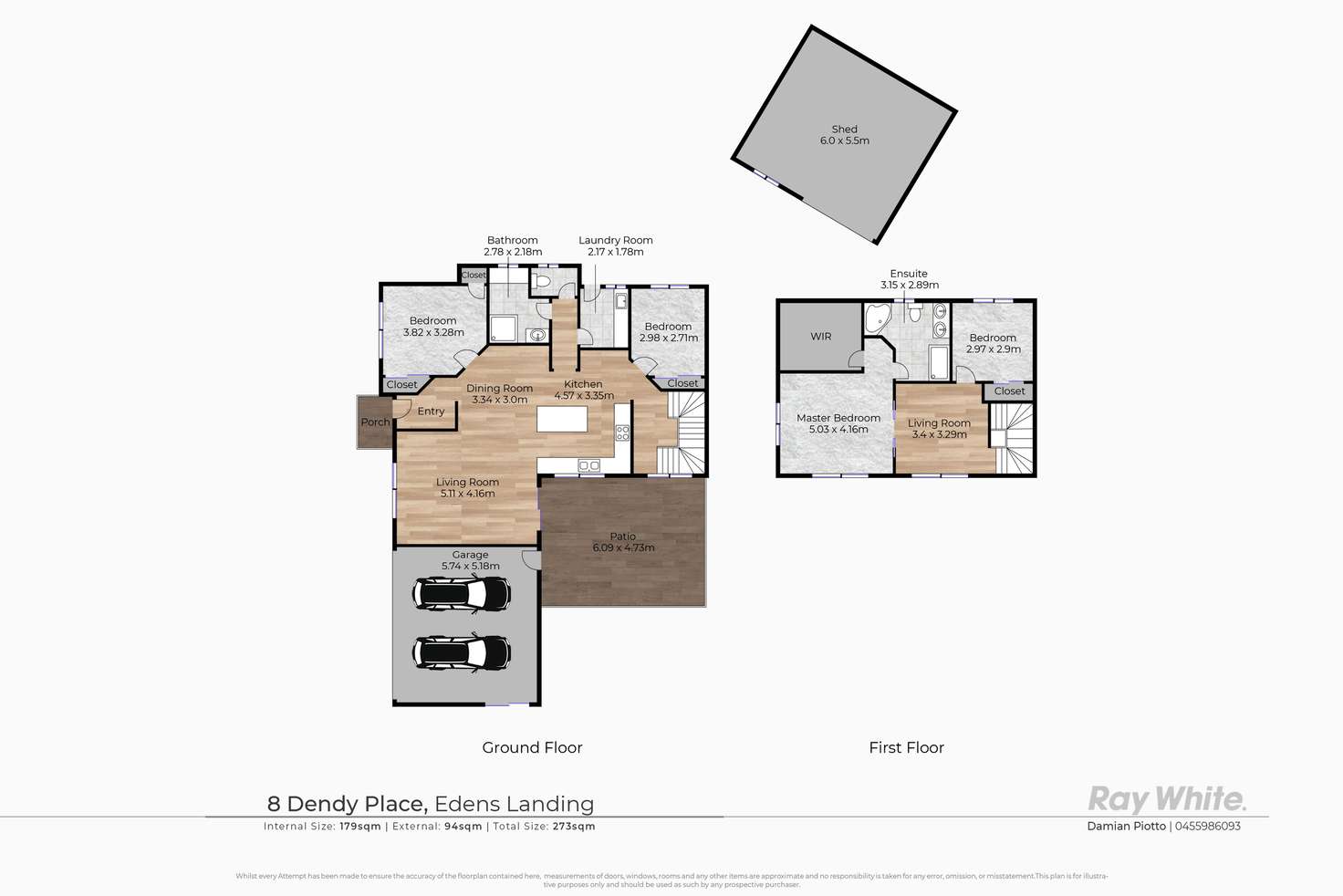 Floorplan of Homely house listing, 8 Dendy Place, Edens Landing QLD 4207