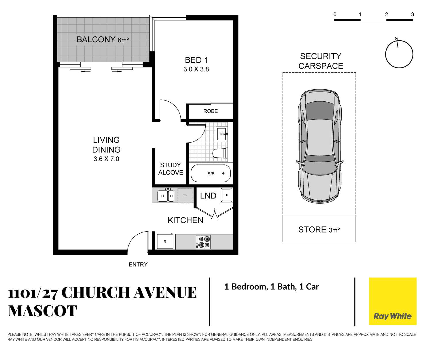 Floorplan of Homely apartment listing, 1101/27 Church Avenue, Mascot NSW 2020