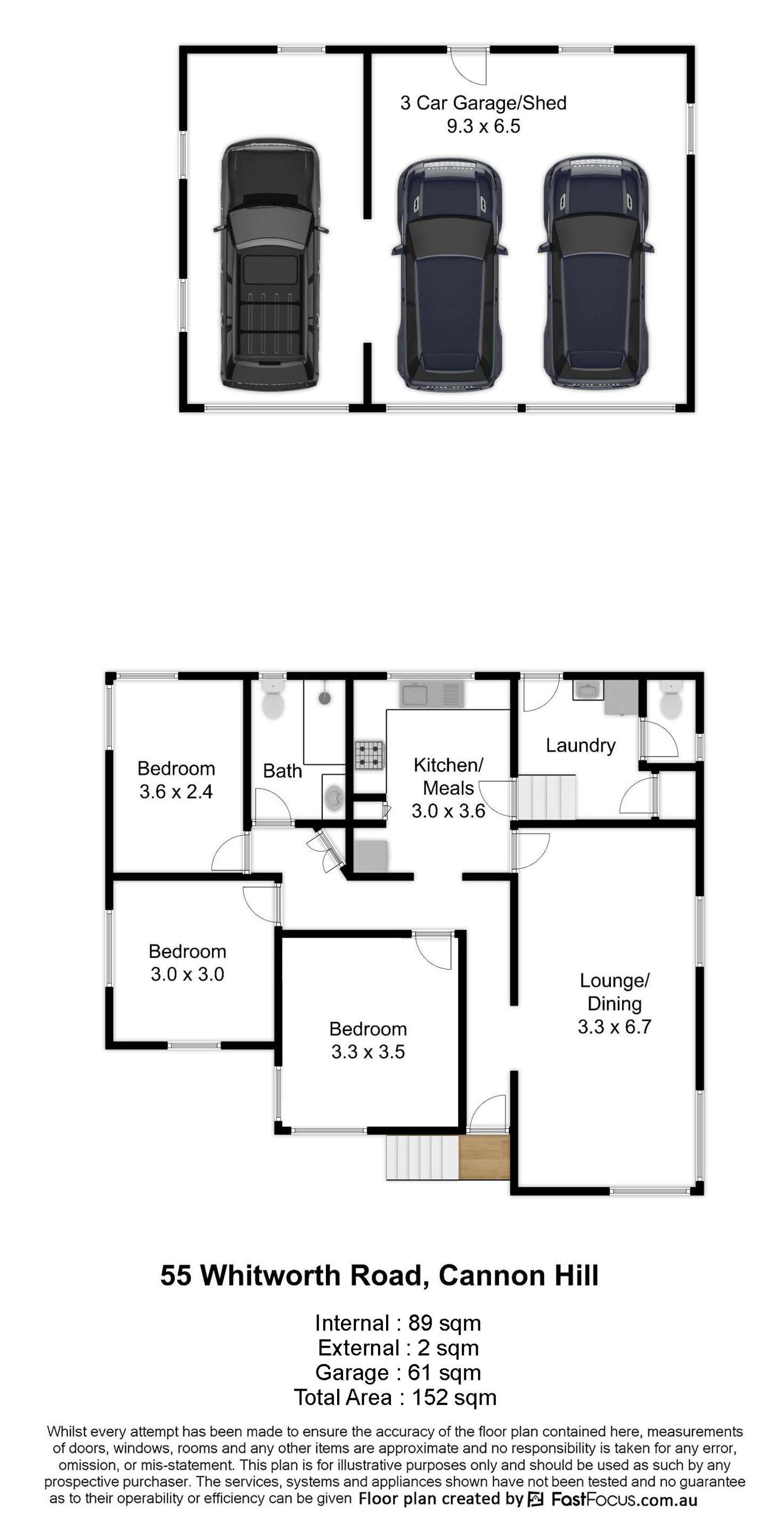Floorplan of Homely house listing, 55 Whitworth Road, Cannon Hill QLD 4170