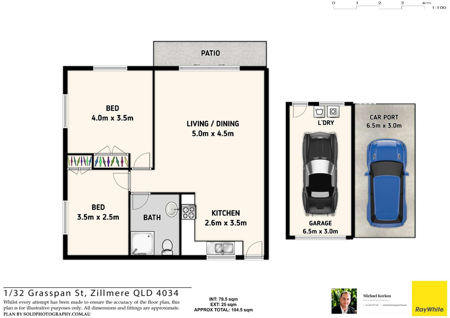 Floorplan of Homely unit listing, 1/32 Grasspan Street, Zillmere QLD 4034