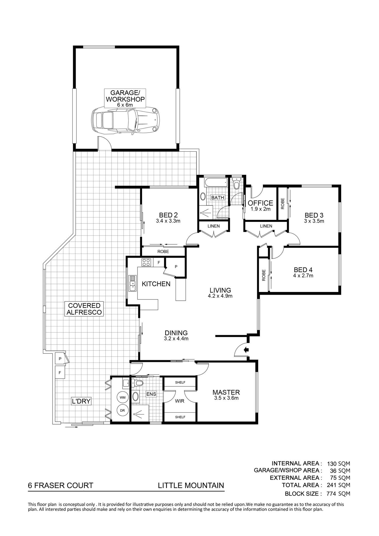 Floorplan of Homely house listing, 6 Fraser Court, Little Mountain QLD 4551