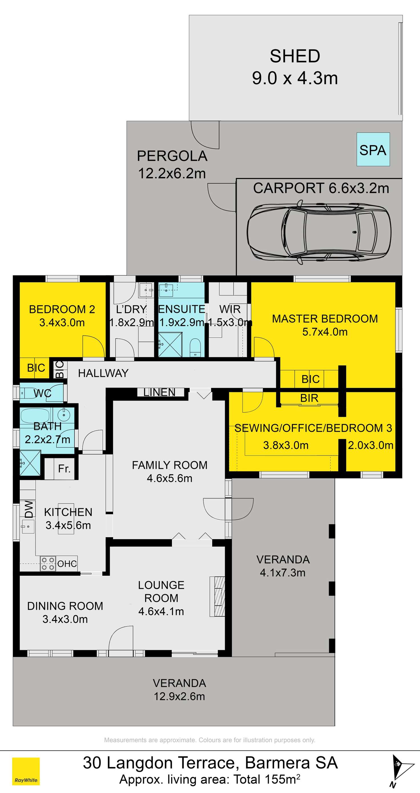 Floorplan of Homely house listing, 30 Langdon Terrace, Barmera SA 5345