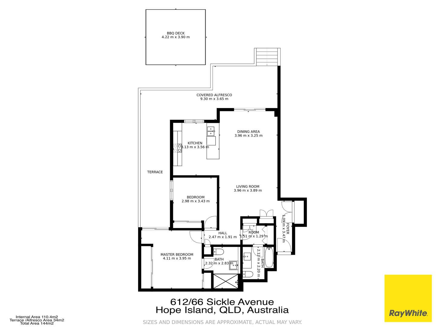 Floorplan of Homely apartment listing, 612/64 Sickle Avenue, Hope Island QLD 4212