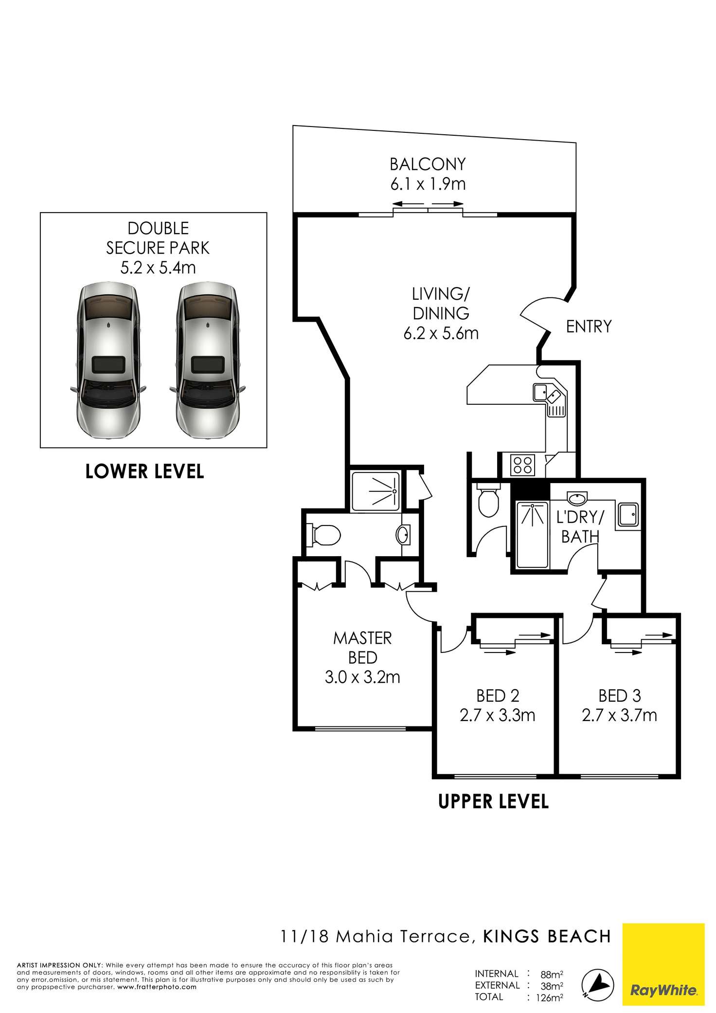 Floorplan of Homely unit listing, Unit 11/18 Mahia Terrace, Kings Beach QLD 4551