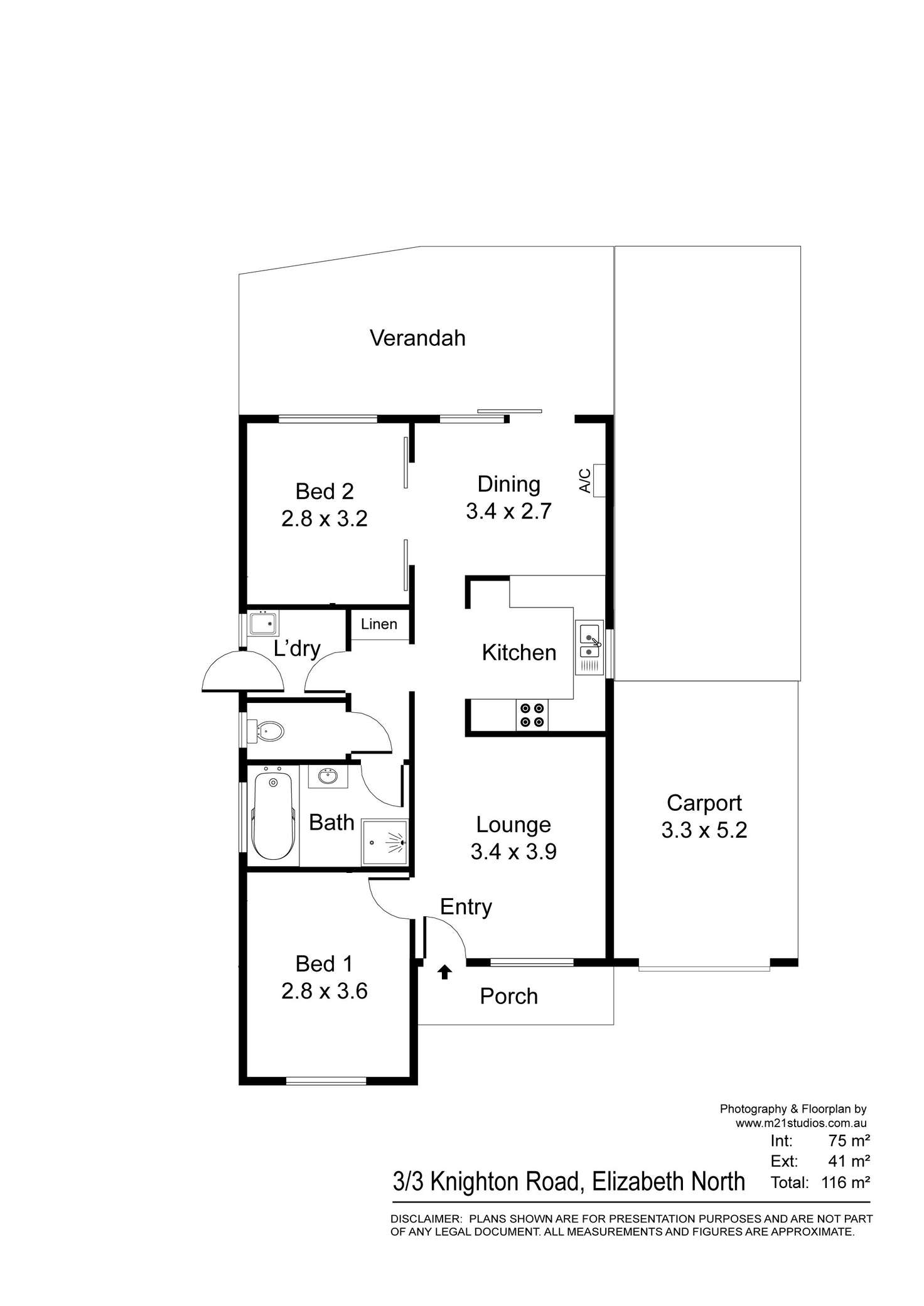 Floorplan of Homely house listing, 3/3 Knighton Road, Elizabeth North SA 5113