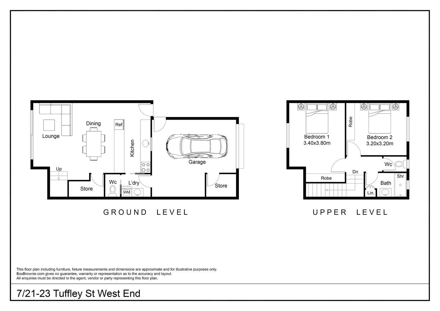 Floorplan of Homely townhouse listing, 7/21-23 Tuffley Street, West End QLD 4810