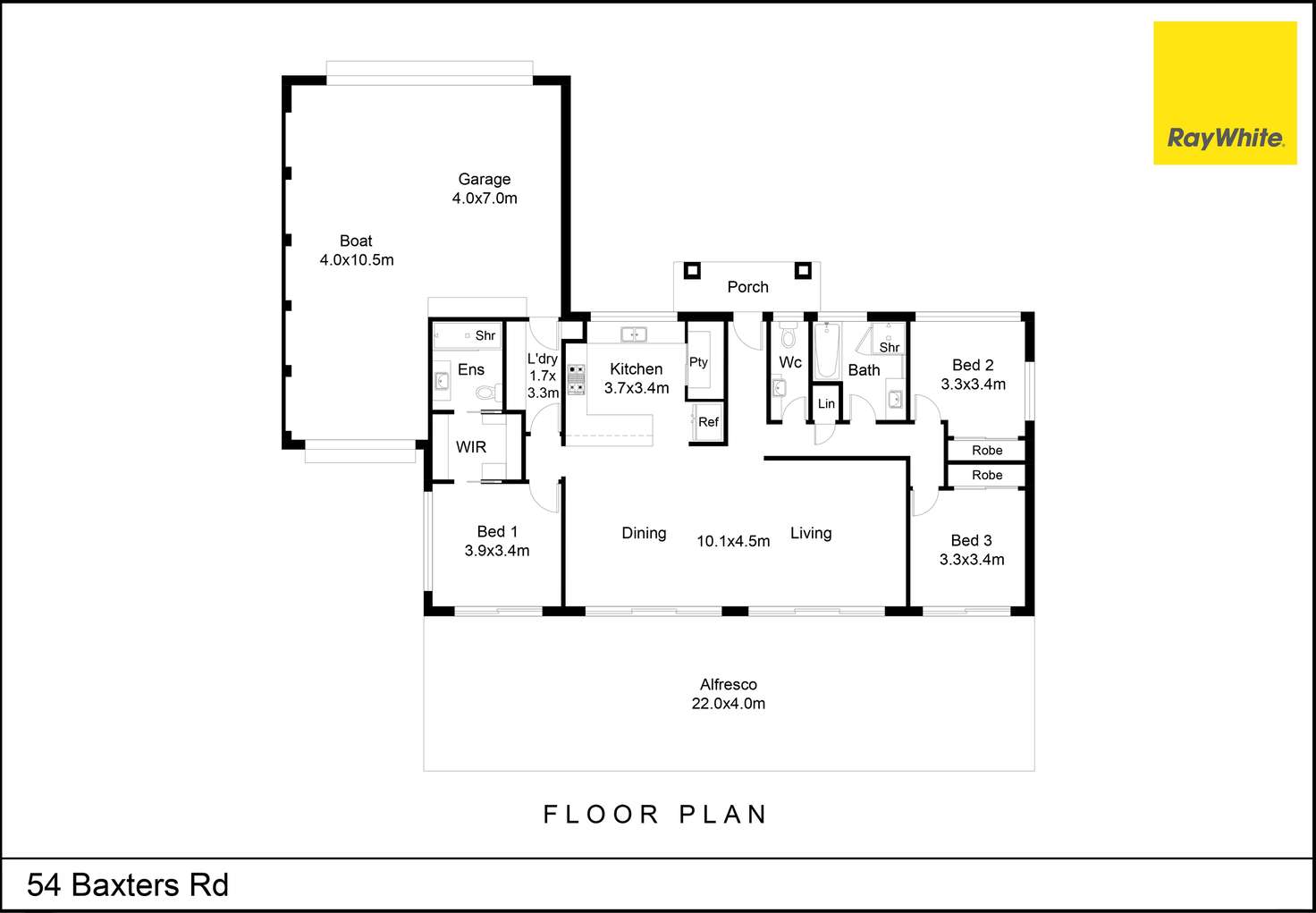 Floorplan of Homely house listing, 54 Baxters Road, Nagambie VIC 3608