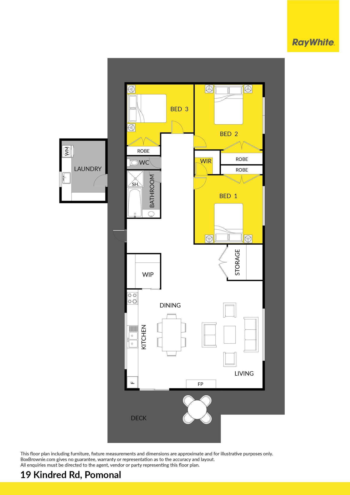 Floorplan of Homely house listing, 19 Kindred Road, Pomonal VIC 3381