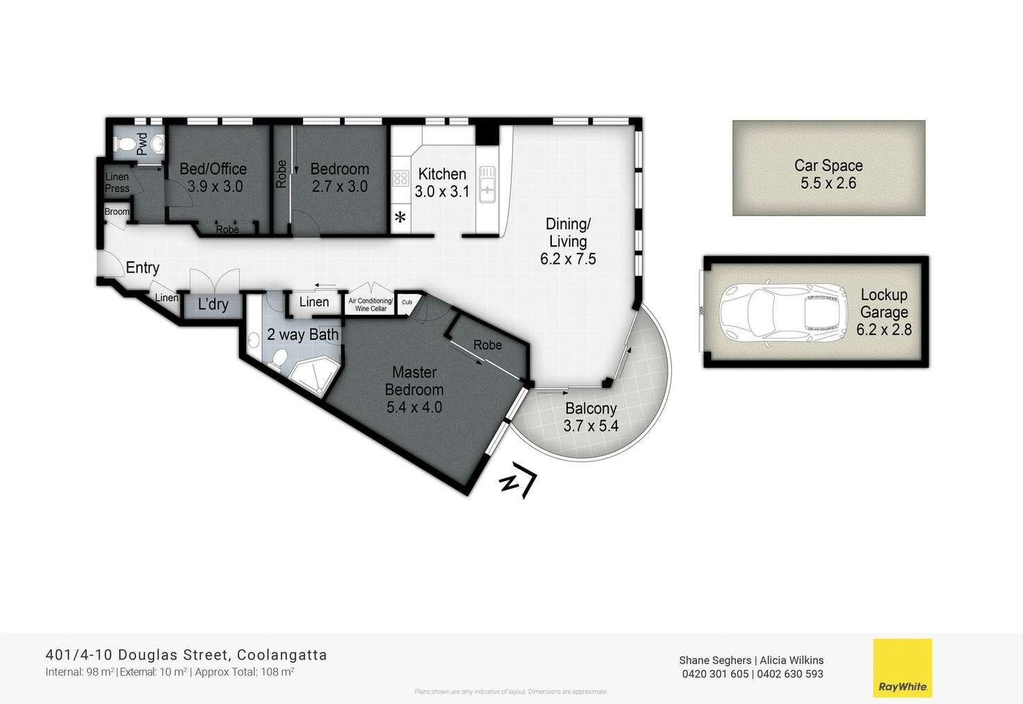 Floorplan of Homely unit listing, 401/4-10 Douglas Street, Coolangatta QLD 4225