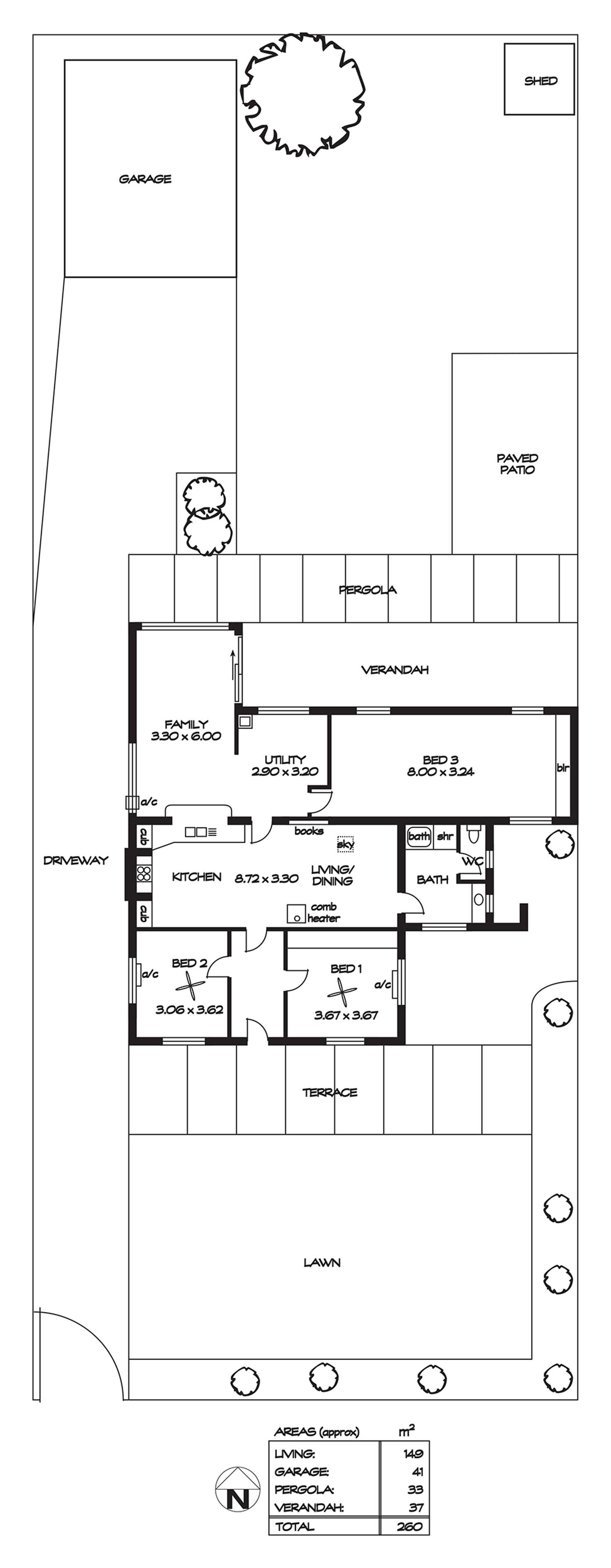 Floorplan of Homely house listing, 13 Bowman Avenue, Belair SA 5052