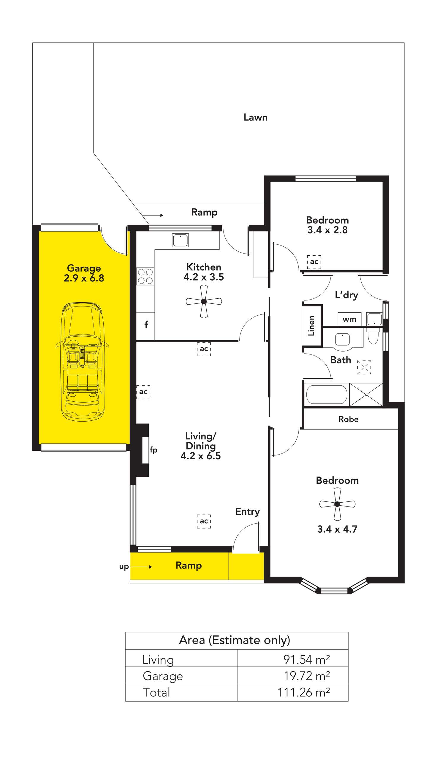 Floorplan of Homely unit listing, 2/8 Montrose Avenue, Netherby SA 5062