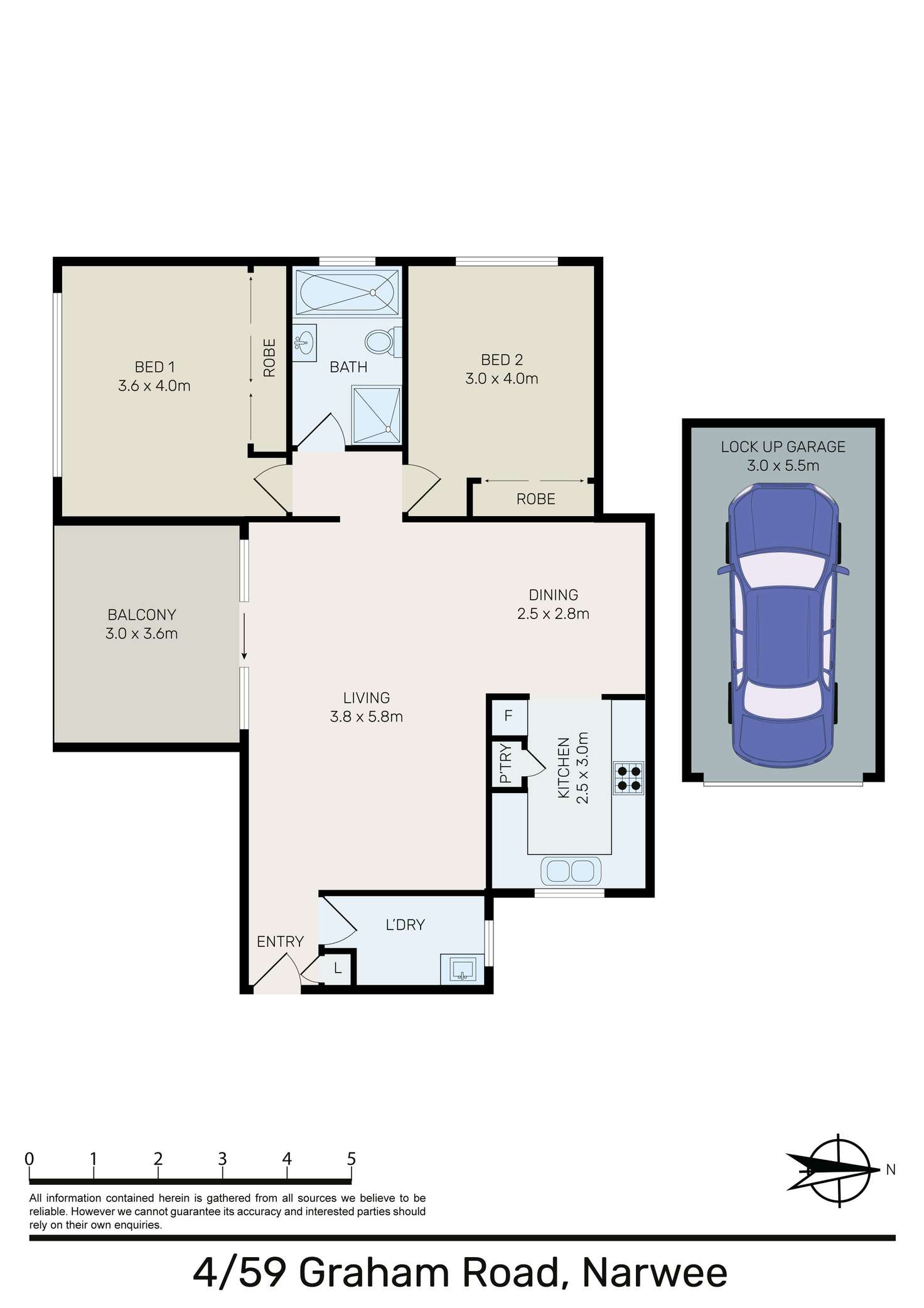 Floorplan of Homely unit listing, 4/59 Graham Road, Narwee NSW 2209