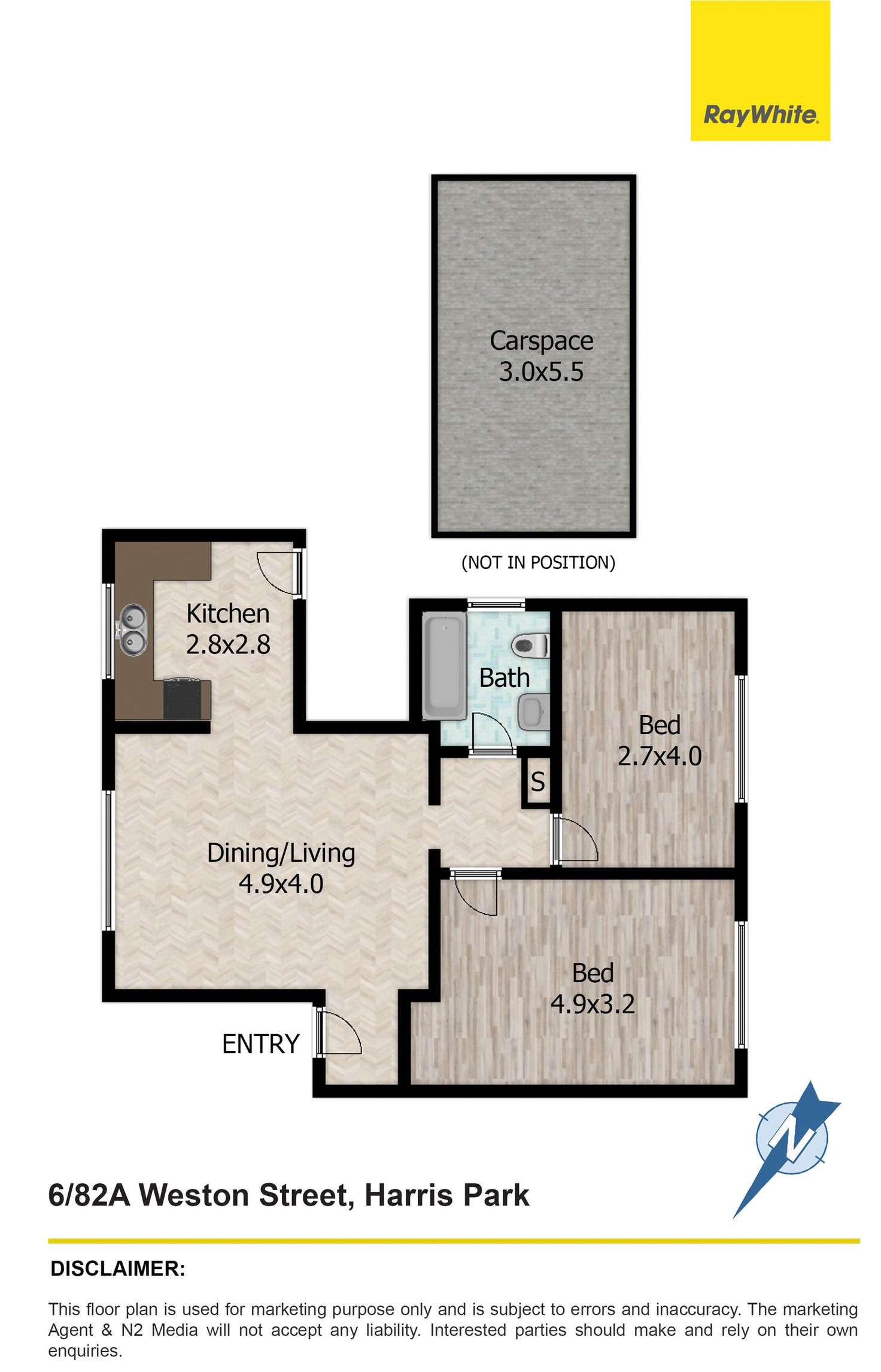 Floorplan of Homely unit listing, 6/82A Weston Street, Harris Park NSW 2150