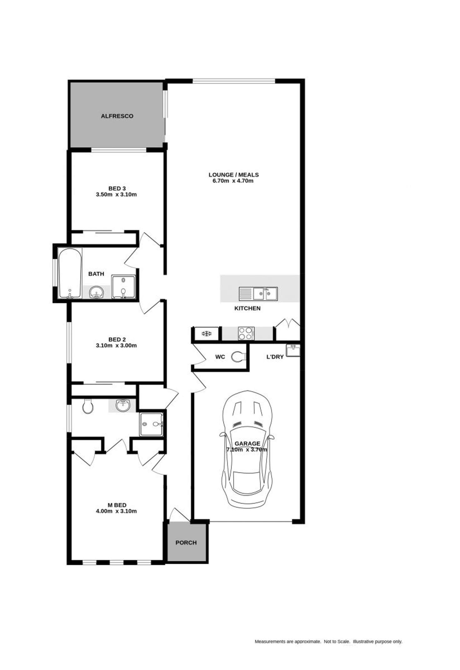 Floorplan of Homely townhouse listing, 2/47 Hanrahan Street, Hamilton Valley NSW 2641