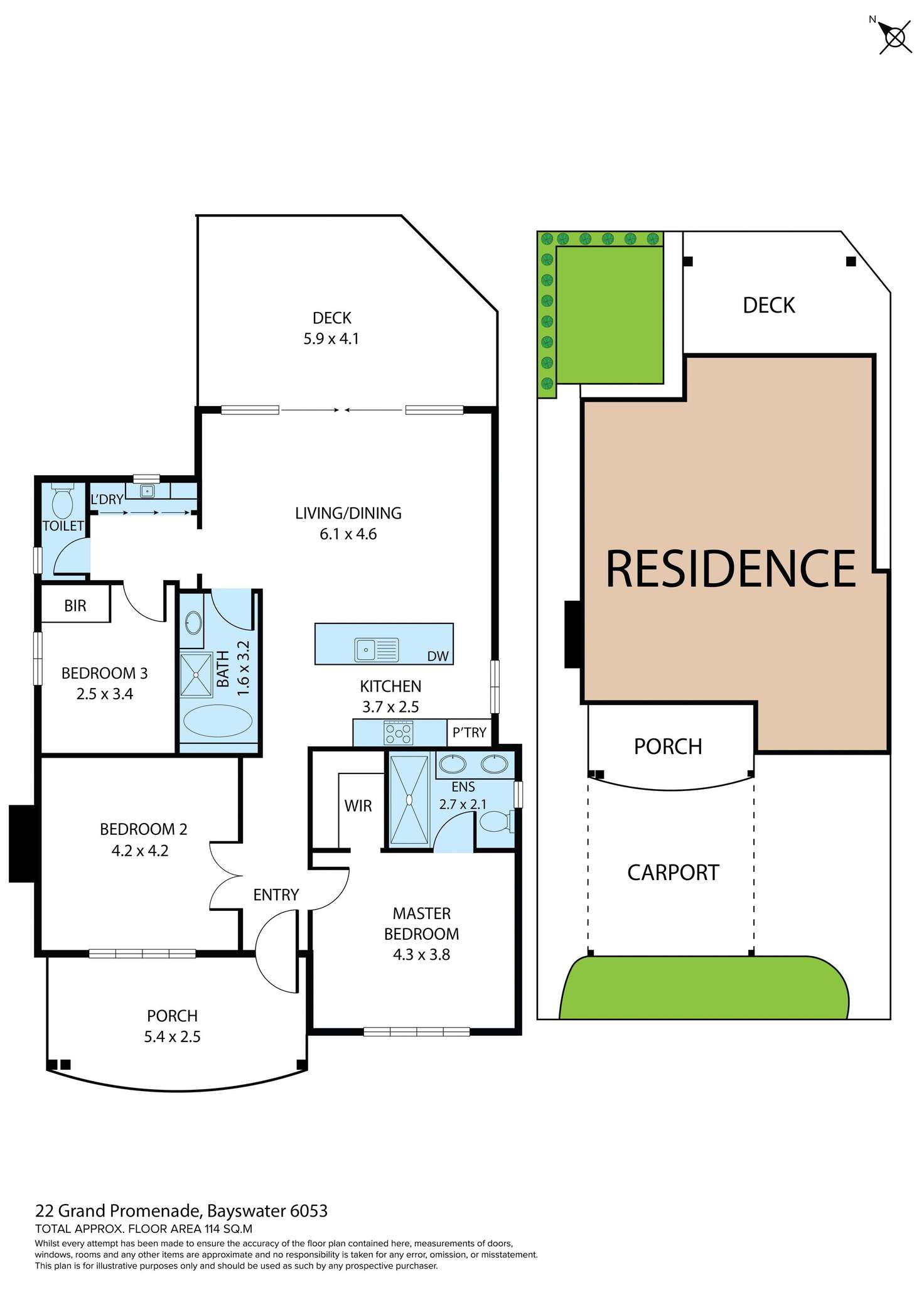 Floorplan of Homely house listing, 22 Grand Promenade, Bayswater WA 6053