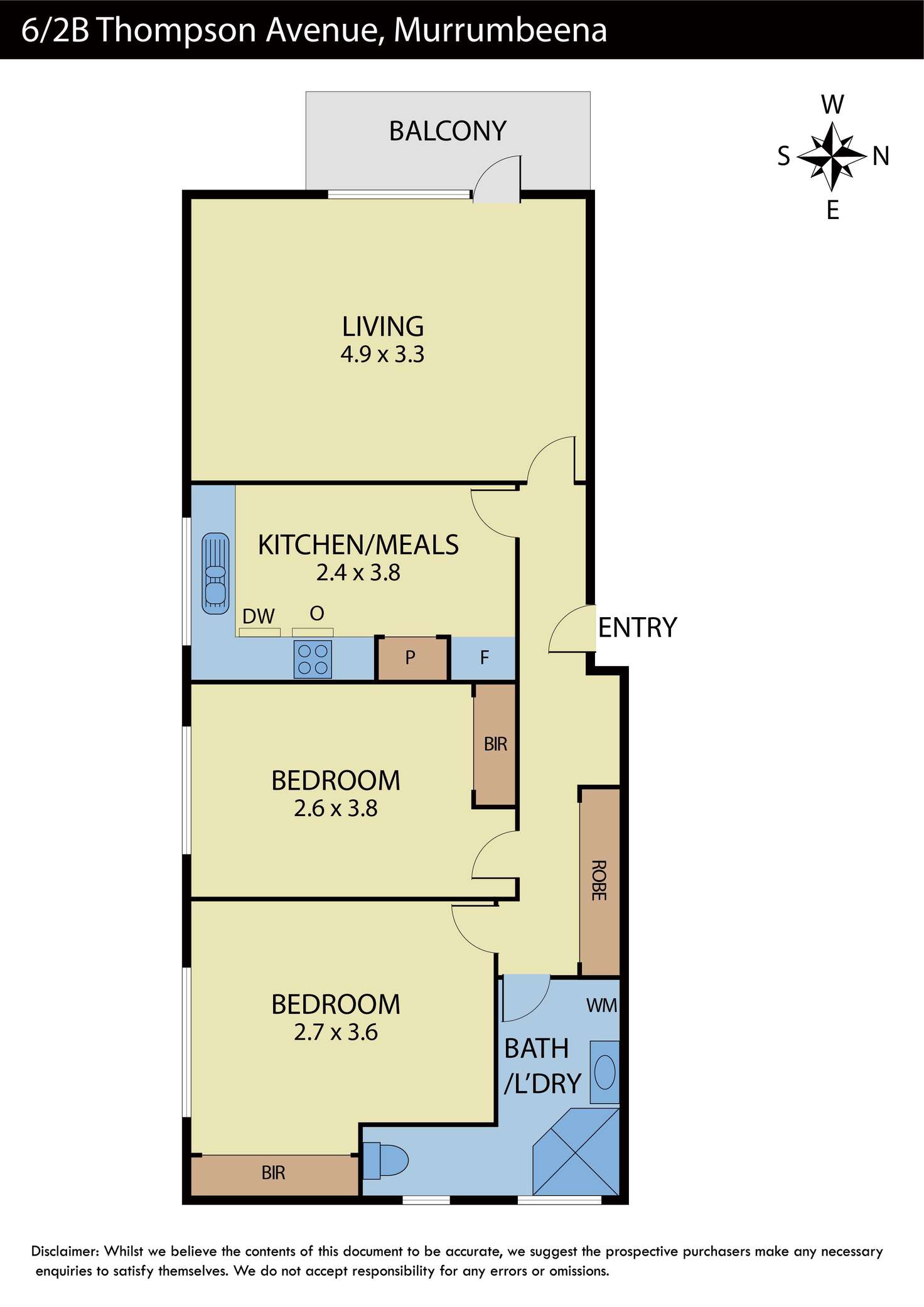Floorplan of Homely apartment listing, 6/2B Thomson Avenue, Murrumbeena VIC 3163