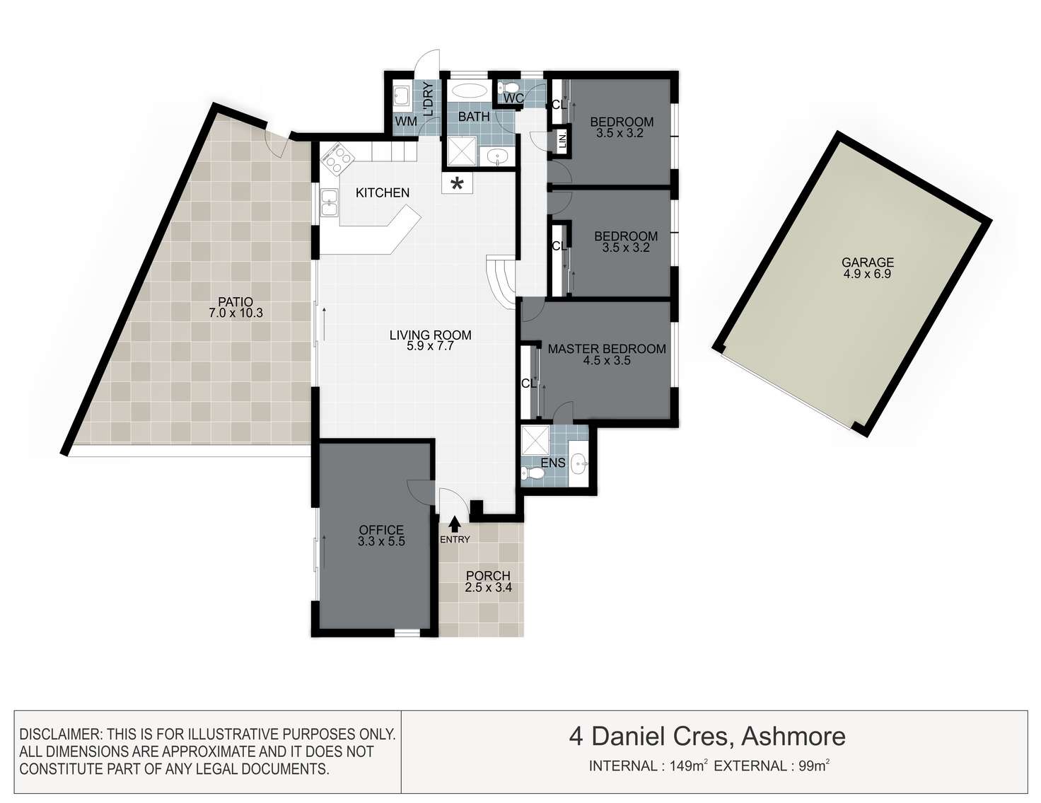 Floorplan of Homely house listing, 4 Daniel Cresent, Ashmore QLD 4214