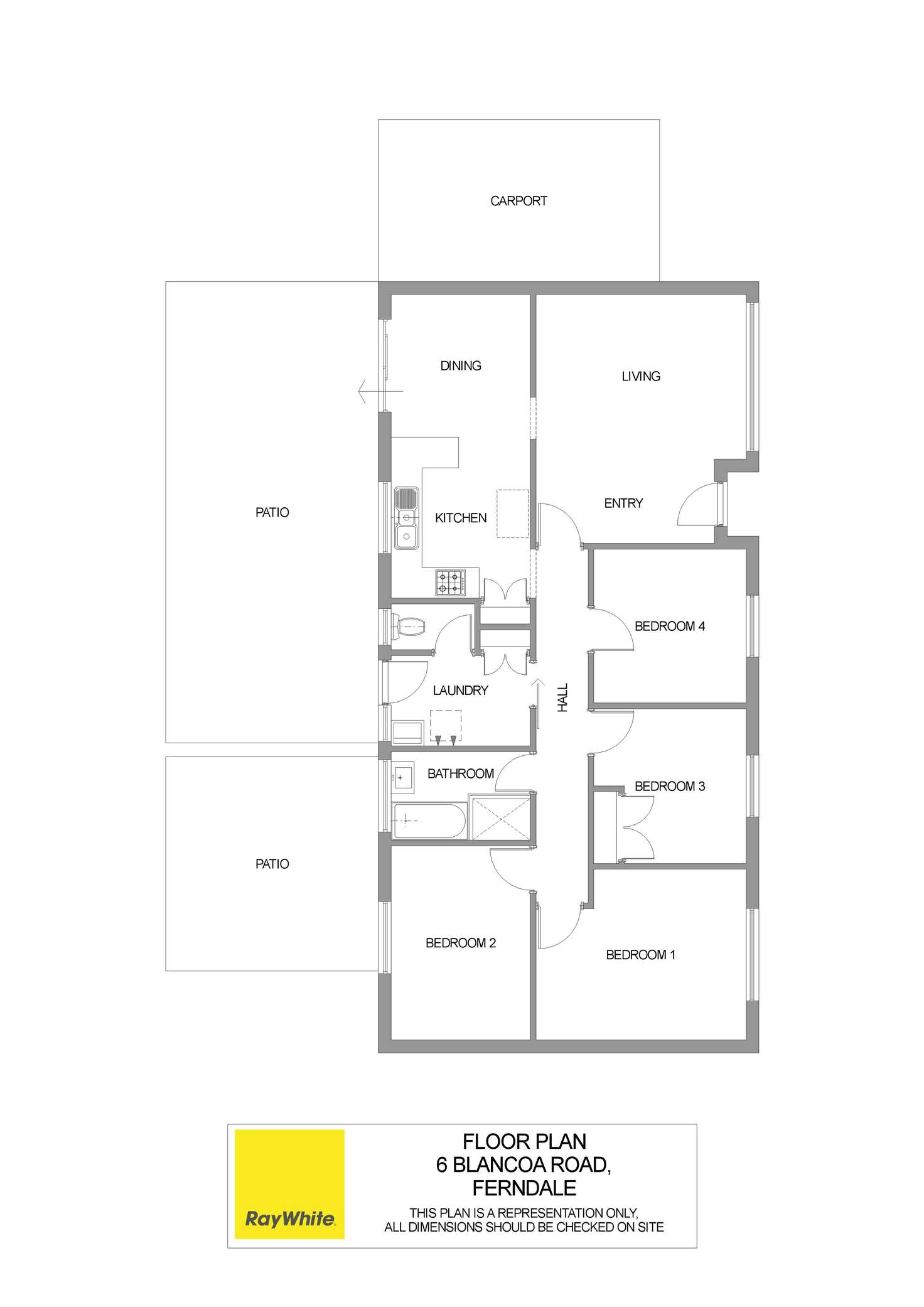 Floorplan of Homely house listing, 6 Blancoa Road, Ferndale WA 6148