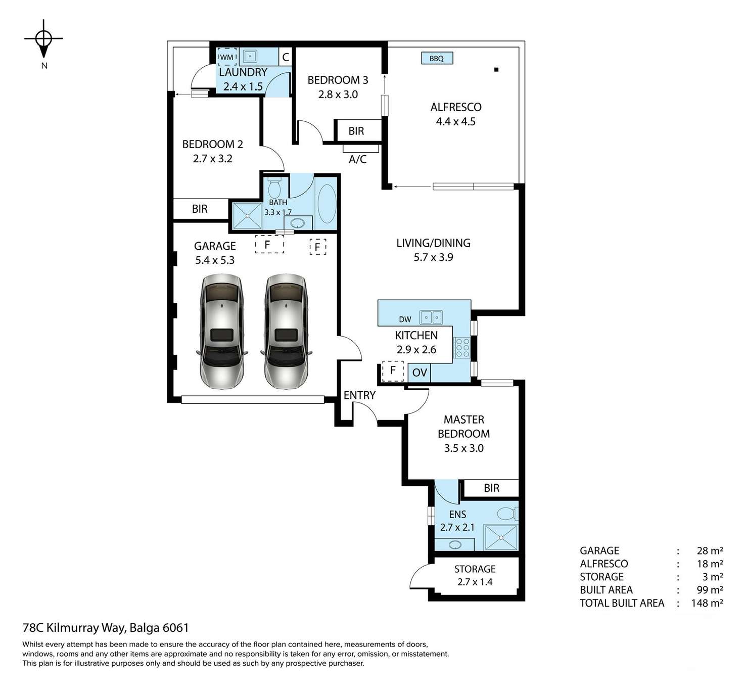 Floorplan of Homely villa listing, 78c Kilmurray Way, Balga WA 6061