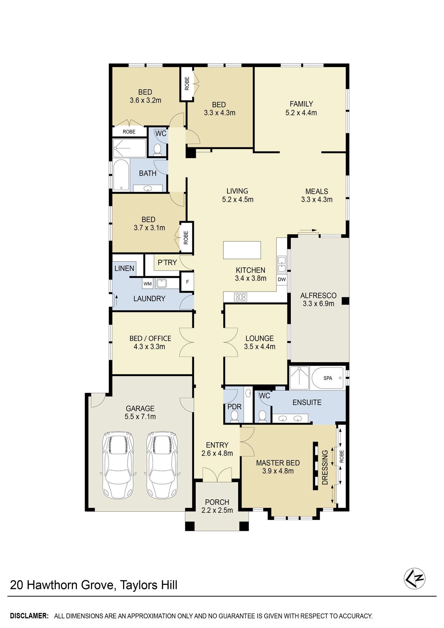 Floorplan of Homely house listing, 20 Hawthorn Grove, Taylors Hill VIC 3037