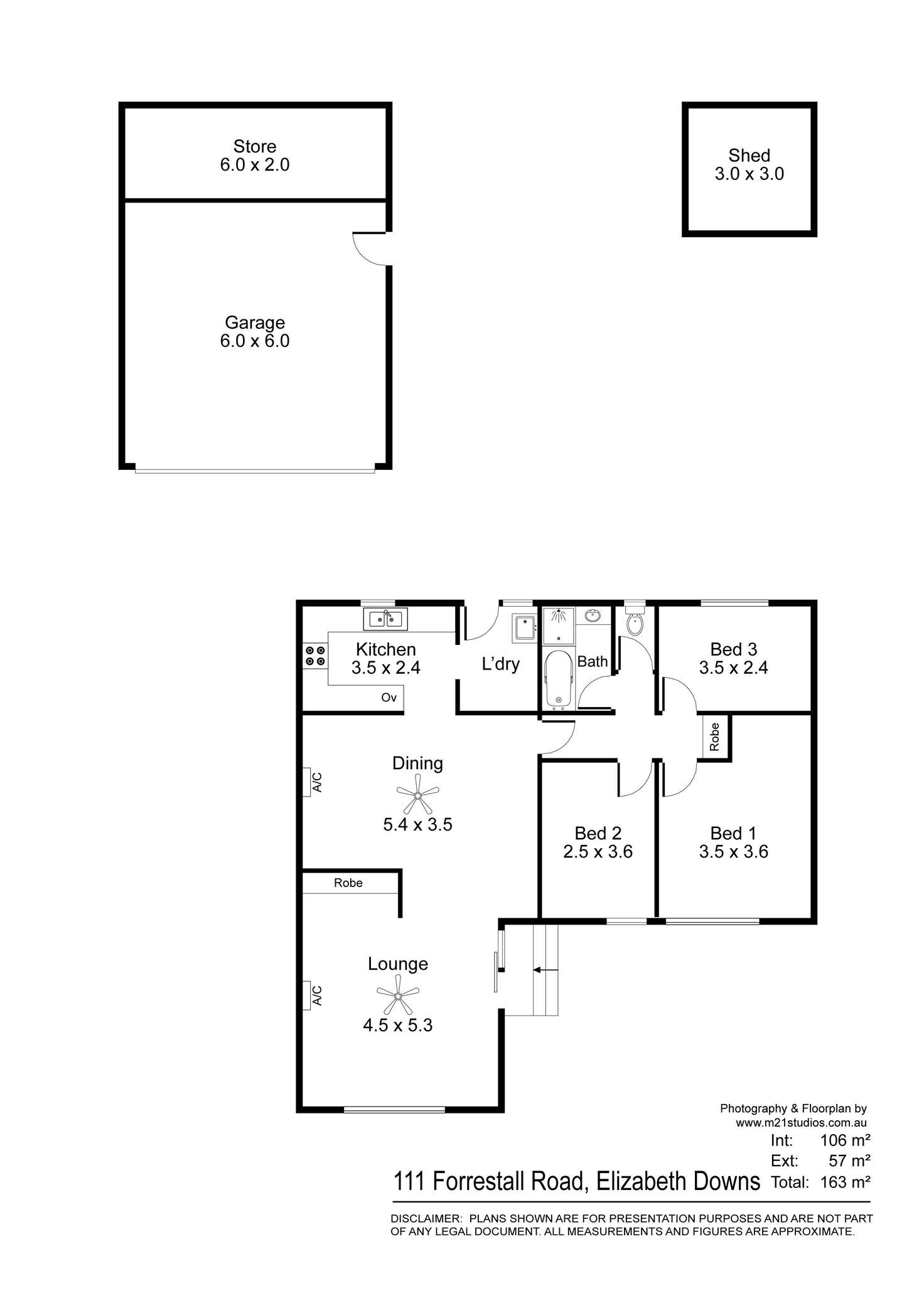 Floorplan of Homely house listing, 111 Forrestall Road, Elizabeth Downs SA 5113