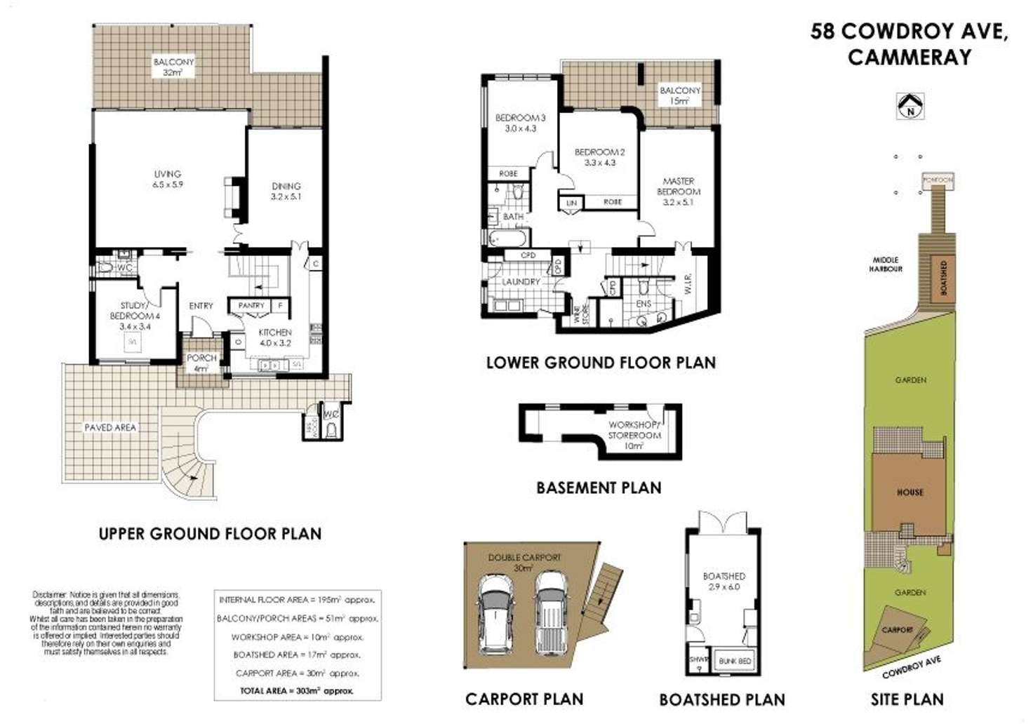 Floorplan of Homely house listing, 58 Cowdroy Avenue, Cammeray NSW 2062
