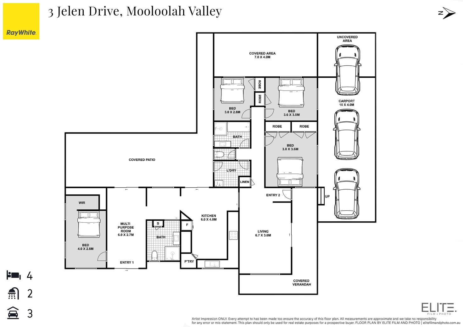 Floorplan of Homely house listing, 3 Jelen Drive, Mooloolah Valley QLD 4553