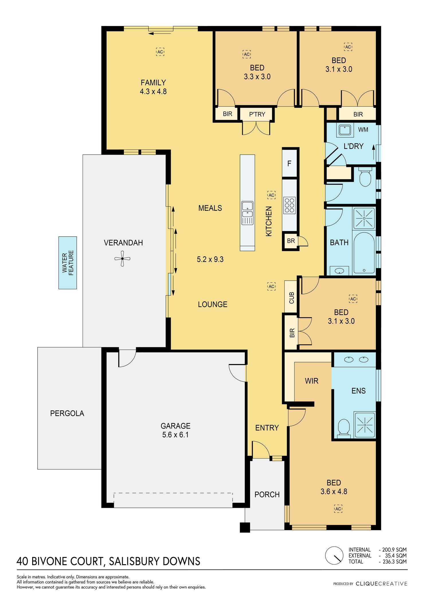 Floorplan of Homely house listing, 40 Bivone Court, Salisbury Downs SA 5108