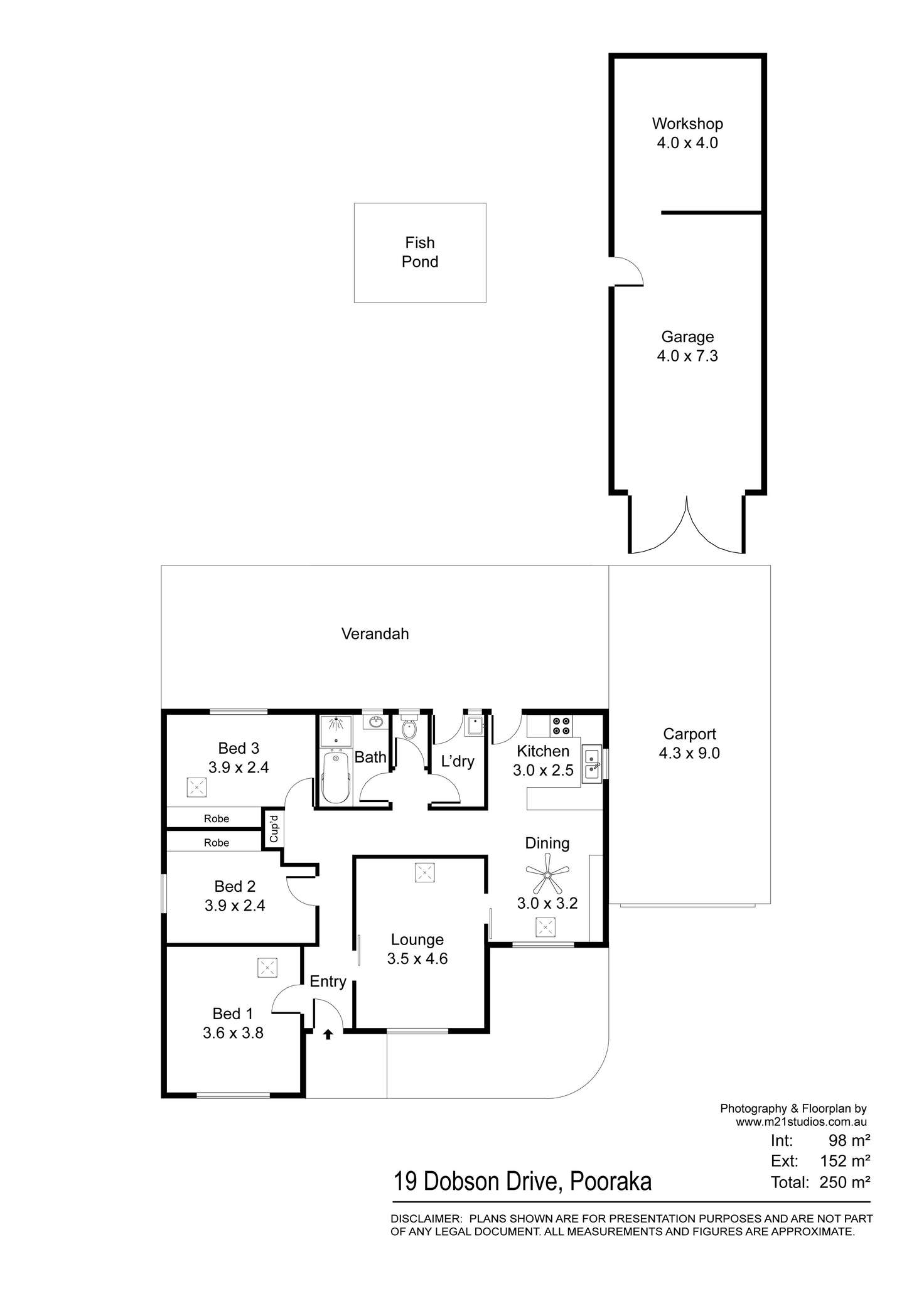 Floorplan of Homely house listing, 19 Dobson Drive, Pooraka SA 5095