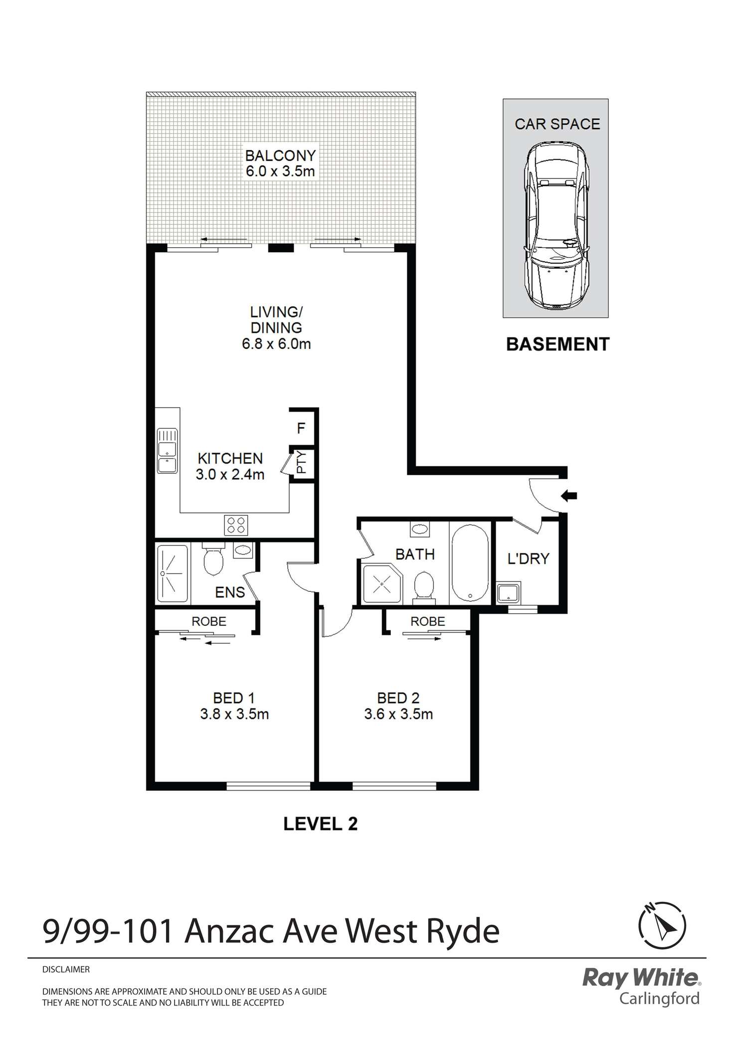 Floorplan of Homely apartment listing, 9/99-101 Anzac Avenue, West Ryde NSW 2114