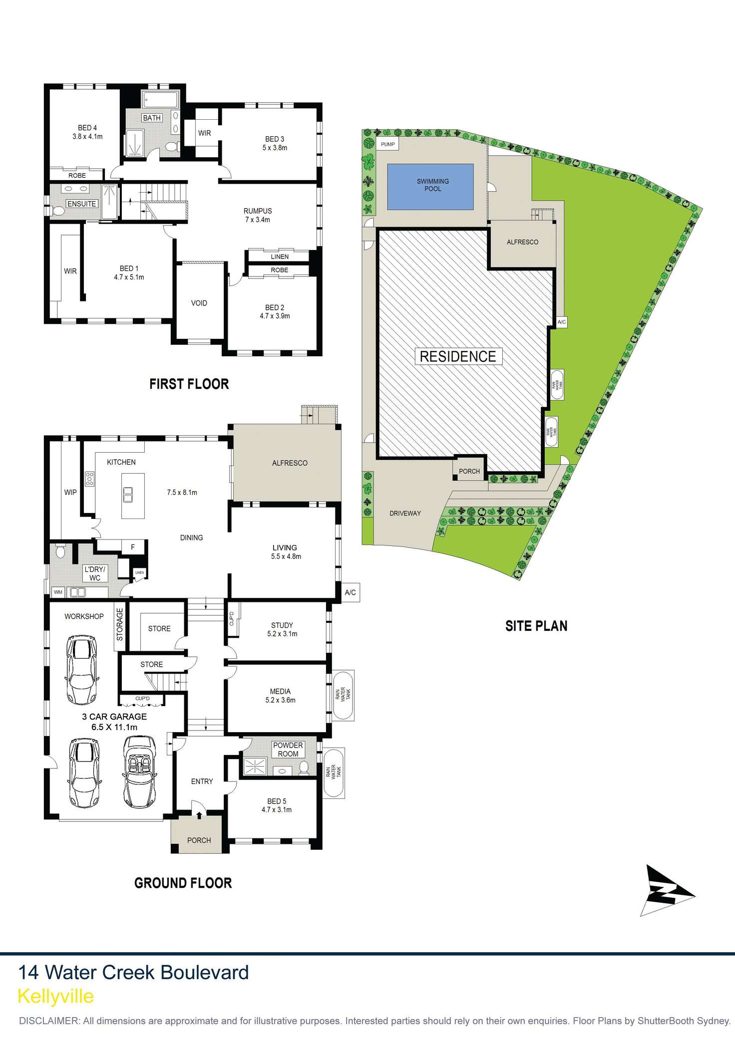 Floorplan of Homely house listing, 14 Water Creek Boulevard, Kellyville NSW 2155