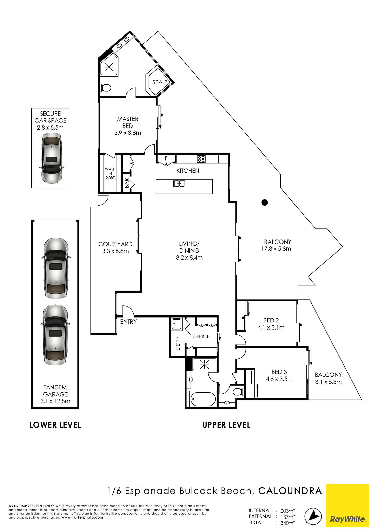 Floorplan of Homely unit listing, Unit 1/6 Esplanade Bulcock Beach, Caloundra QLD 4551