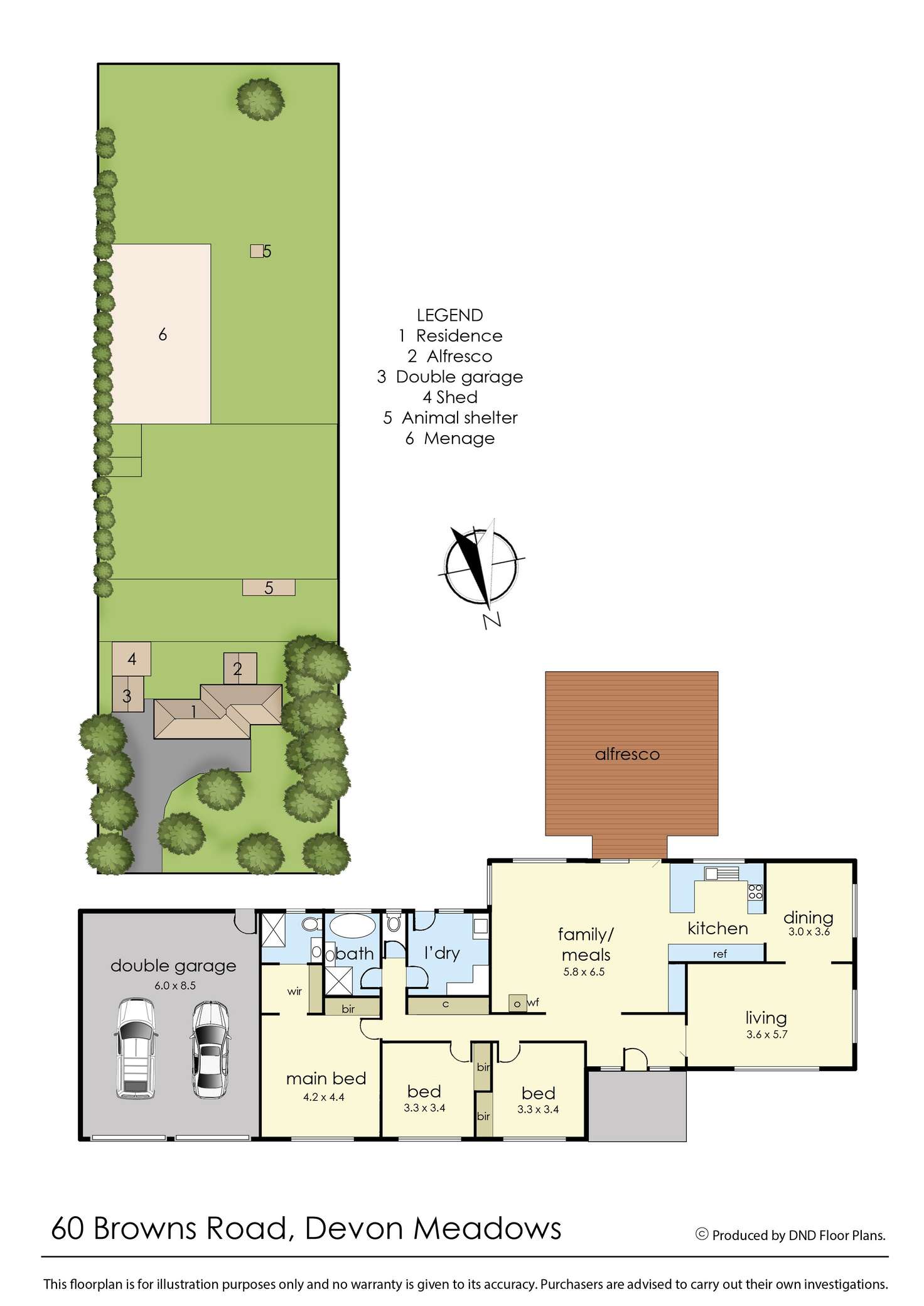 Floorplan of Homely acreageSemiRural listing, 60 Browns Road, Devon Meadows VIC 3977