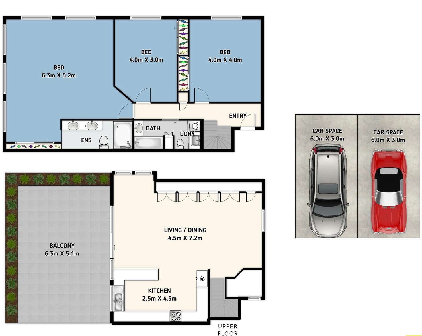 Floorplan of Homely apartment listing, 13/14 Locke Street, New Farm QLD 4005