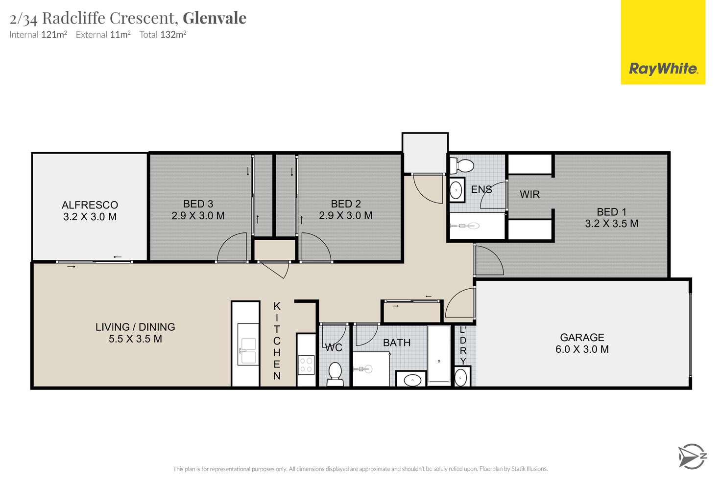 Floorplan of Homely house listing, 2/34 Radcliffe Crescent, Glenvale QLD 4350