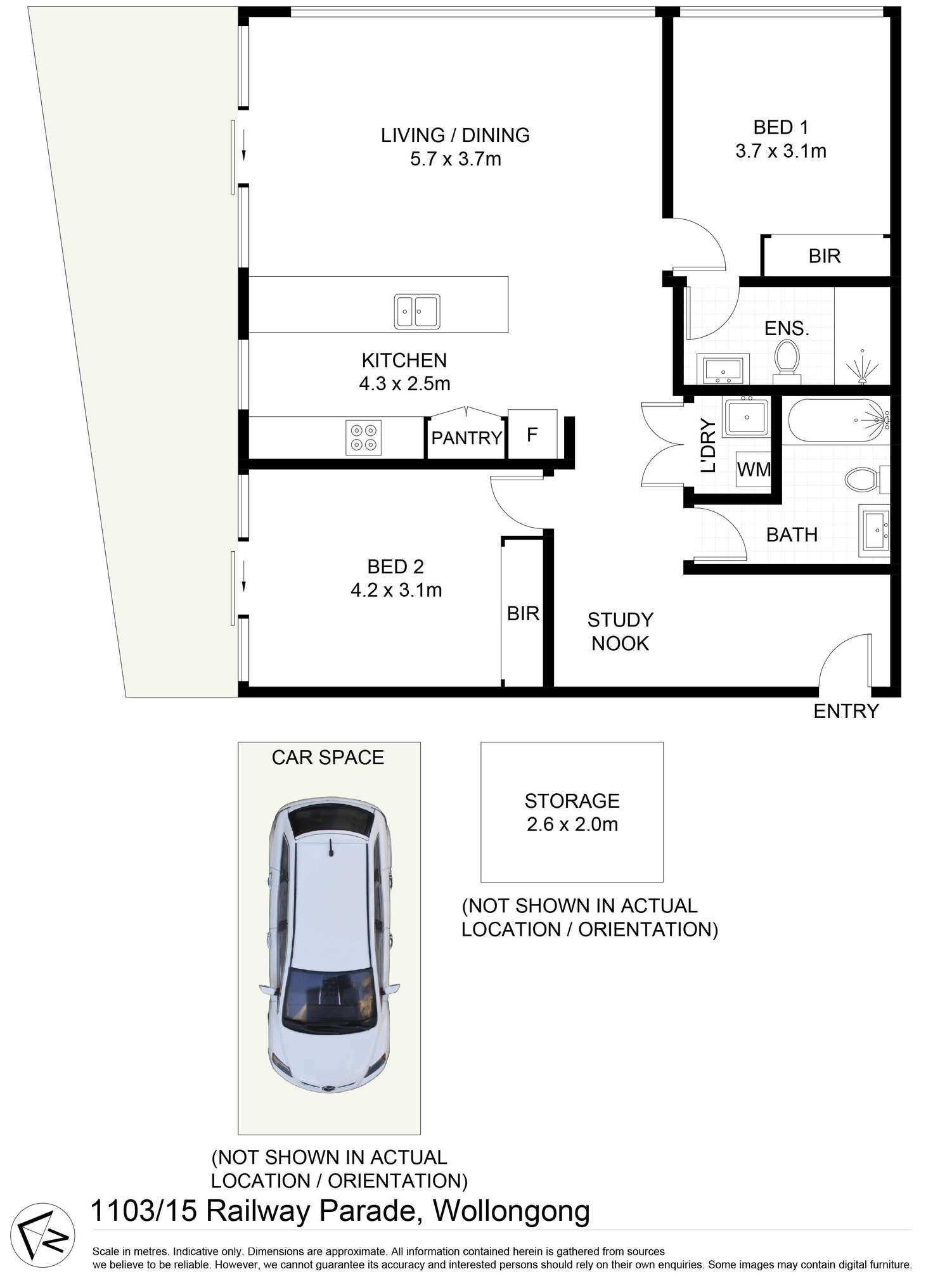 Floorplan of Homely apartment listing, 1103/15 Railway Parade, Wollongong NSW 2500